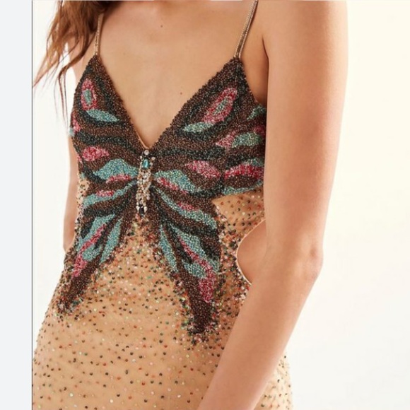 FREE PEOPLE BEADED Butterfly Dress - Picture 2 of 11